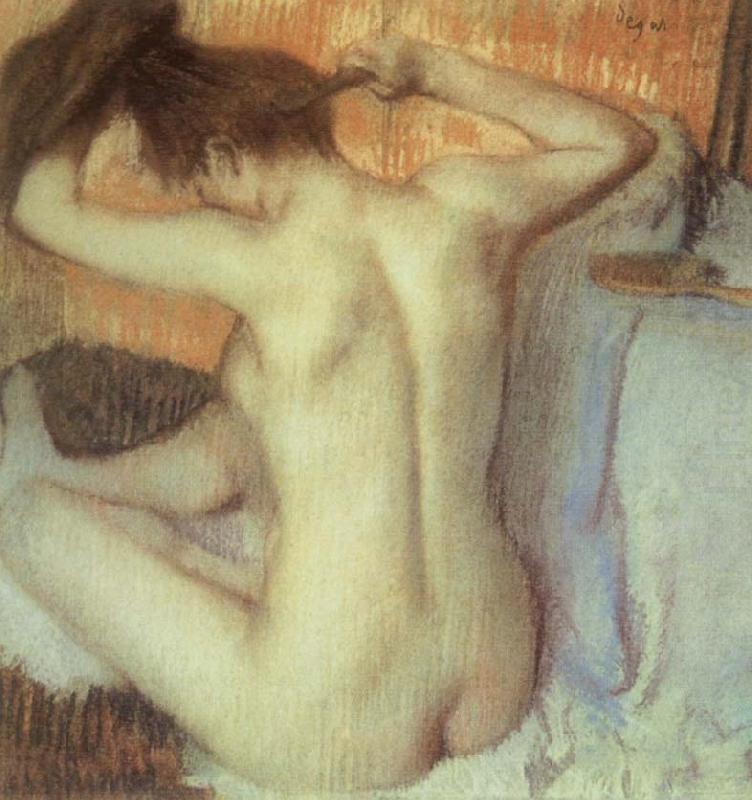 Edgar Degas Woman Combing her hair china oil painting image